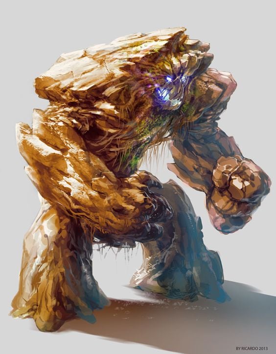 EARTH ELEMENTAL - 5e stats - ANGRY GOLEM GAMES
