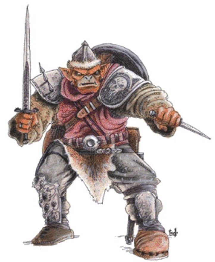 DND Hobgoblin - Illustrations of AD&D 2e, Pathfinder 1e, D&D 3e and D&D