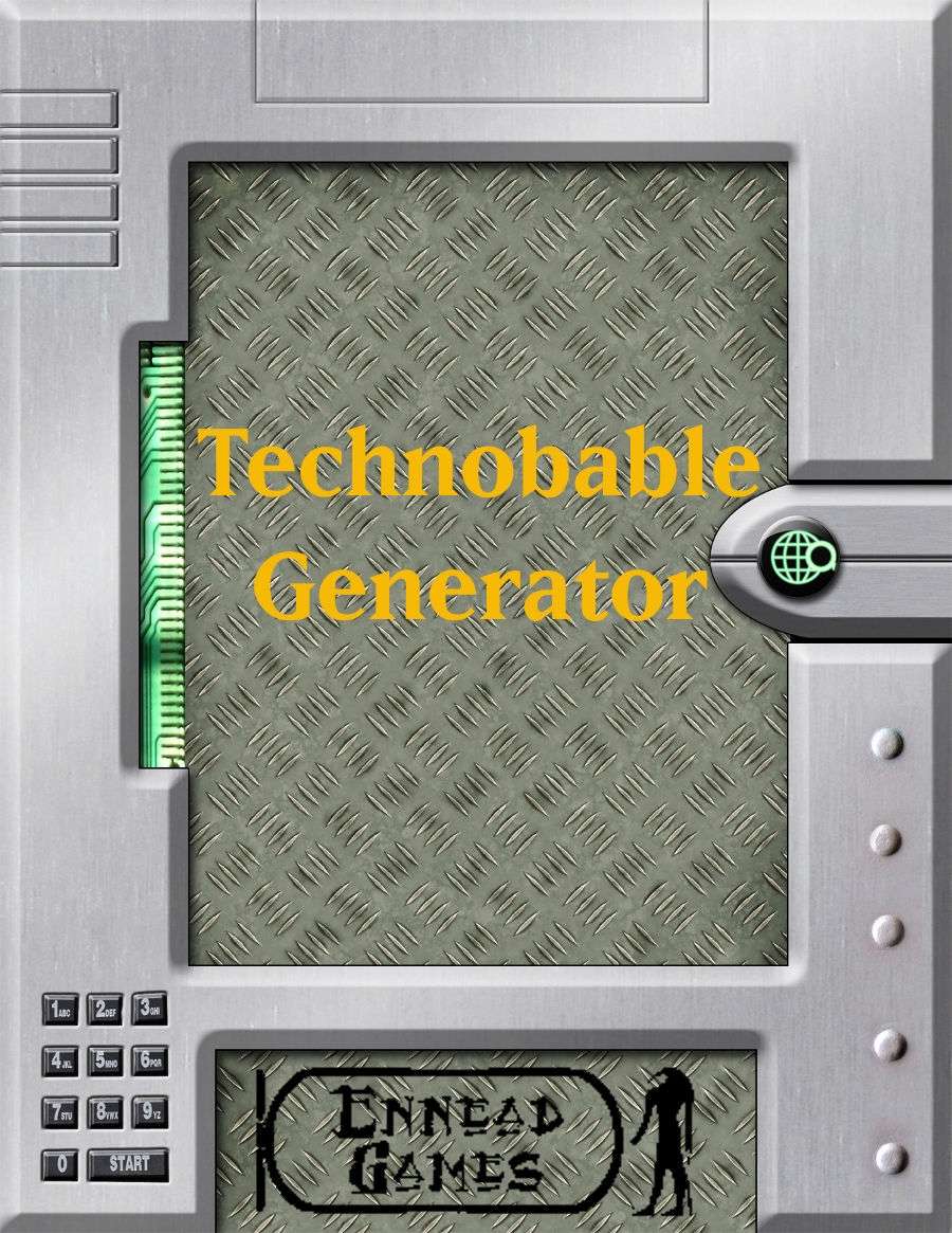 Sci-Fi Generator - Technobabble Generator - ANGRY GOLEM GAMES