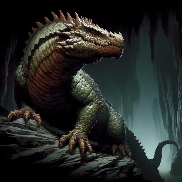 GREATER BASILISK 5e Stats ANGRY GOLEM GAMES   Greater Basilisk 768x768 